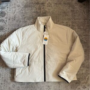 Vuori Women's Canyon Insulated Venture Jkt - Beige & Black